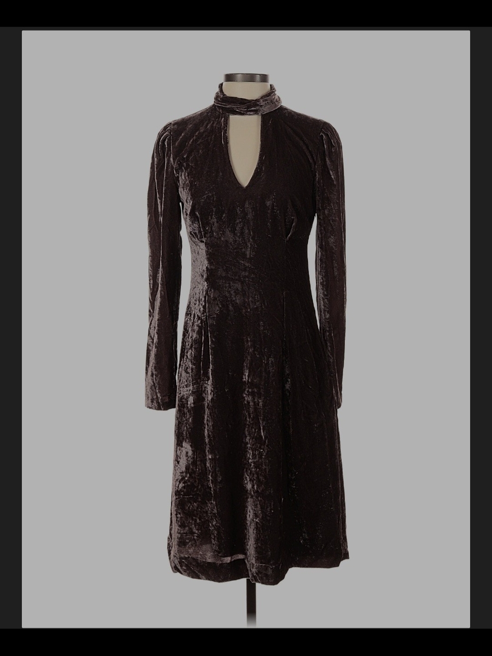 Banana Republic X Olivia Palermo  Black Velvet Neck Tie Wiggle Dress